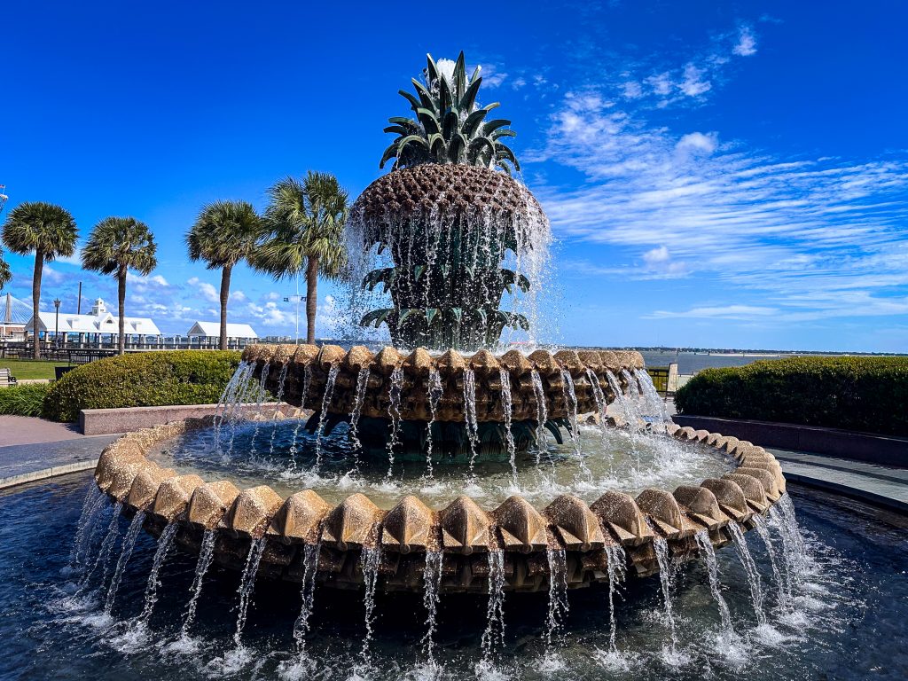 Pineapple fountain in Charleston, South Carolina