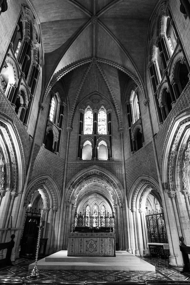 Interior photograph of Christ Church Cathedral in Dublin, Ireland